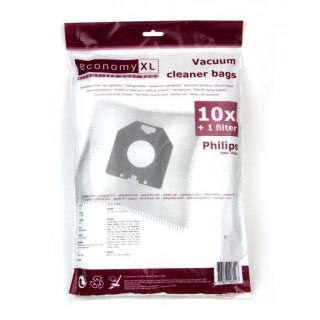 10 Staubsaugerbeutel passend für Philips HR 6300 bis HR 6320