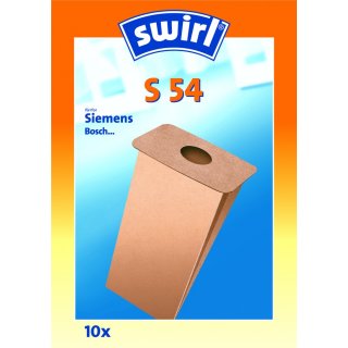 Swirl Staubsaugerbeutel S54 / S 54 für Siemens / Bosch, Rowenta Staubsauger -AUSLAUF-