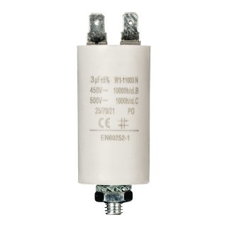 Kondensator Motorkondensator Anlaufkondensator Arbeitskondensator 450V 3.0 µF / 3 uF