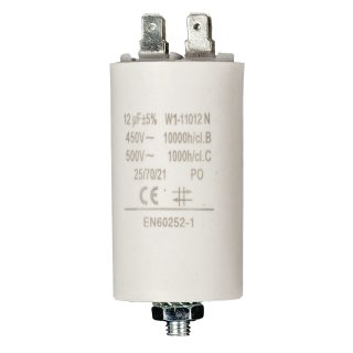 Kondensator Motorkondensator Anlaufkondensator Arbeitskondensator 450V 12.0 µF / 12 uF