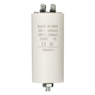 Kondensator Motorkondensator Anlaufkondensator Arbeitskondensator 450V 30.0 µF / 30 uF