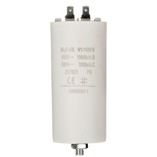 Kondensator Motorkondensator Anlaufkondensator Arbeitskondensator 450V 50.0 µF / 50 uF
