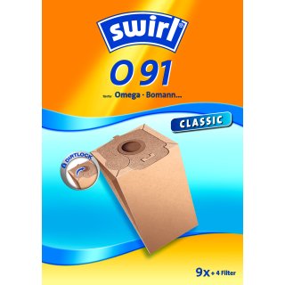 Swirl Staubsaugerbeutel O91 / O 91 für Omega Staubsauger