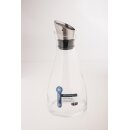 Emsa Flow Kühlkaraffe 1 Liter, Glaskaraffe mit Edelstahl 505219