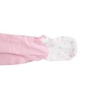 Baby Overall Strampler Schlafanzug " weißt du eigentlich wie lieb ich dich habe " Rosa, Gr. 62/68
