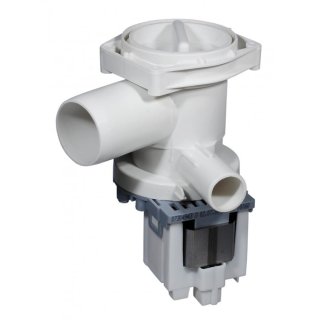 Ablaufpumpe mit Pumpenstutzen und Filter, Pumpe passend für Waschmaschine Bosch Siemens 141120, 142184, 141283