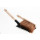 Kohlenschaufel mit Handfeger aus Cocos, Kehrschaufel, Kehrgarnitur, Kehrblech Metall / Holz