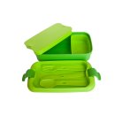 Curver Lunchbox 5-teilig, 23,5x13,5x6,3cm, Lunch & Go, Brotdose, Brotbox, Vesperdose Grün