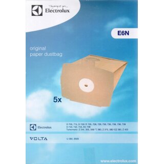 Electrolux 5 x Staubsaugerbeutel für Electrolux, Turbomatic, Volta - E6N, E6