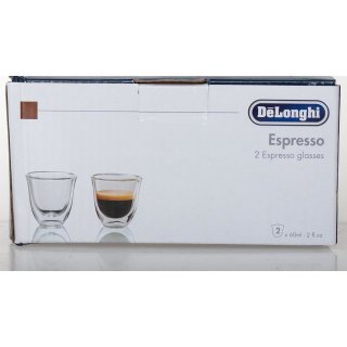 DeLonghi isolierte Espresso-Gläser, 2er Set, Thermogläser - Nr.: 5513214591