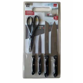 CS-Kochsysteme Messerset 6-teilig, Messer und Schere Nr.Nova 4220000164