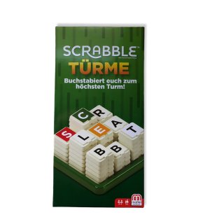 Mattel Scrabble Türme Wörterspiel, Familienspiel geeignet für 2 - 4 Spieler ab 10 Jahren - Nr.: GCW07