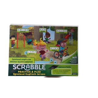 Mattel Scrabble Practice und Play Spielend Englisch Lernen Wörterspiel ab 5 Jahren - Nr.: FTG51