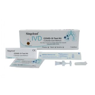 Singclean Covid-19 Test Kit / Antigen-Schnelltest / Nasen- und Rachenabstrich / Einzelpackung