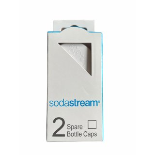 SodaStream 2 Deckel, Caps, Ersatzverschluss für Kunststoffflaschen, Weiß