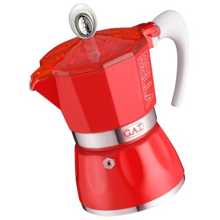 GAT Espressokocher, Espresso Bereiter für 6 Tassen, rot, Nr. 103806