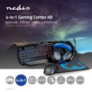 Gaming-Combo-Kit | 4-in-1 | Tastatur, Headset, Maus und...