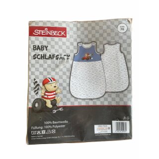 Steinbeck Rennwagen Baby Schlafsack, blau, Größe 70