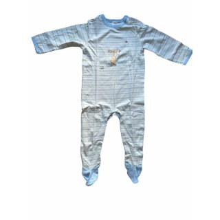 Baby Overall Strampler Schlafanzug " I love you " Blau, Gr. 74/80