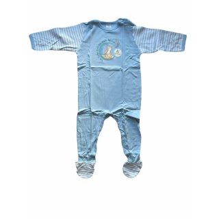 Baby Overall Strampler Schlafanzug " Ich liebe dich bis zum Mond " Blau, Gr. 74/80