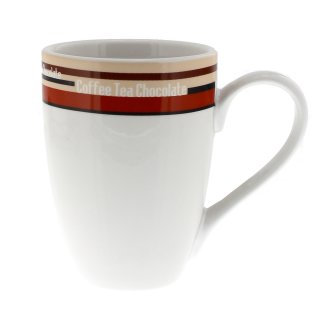 4er-Set Kaffeebecher 11cm, Becher Stripes, Nr. 9 aus Porzellan