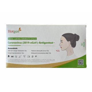 Hotgen Corona Antigen-Schnelltest / Laientest - Selbsttest für Zuhause / vorderer Nasenabstrich / Einzelpackung
