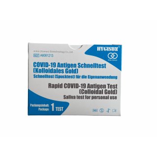 Hygisun Anbio Biotech Sars-Covid-19 Test Kit Spucktest / Spuck-Laientest / Einzelpackung