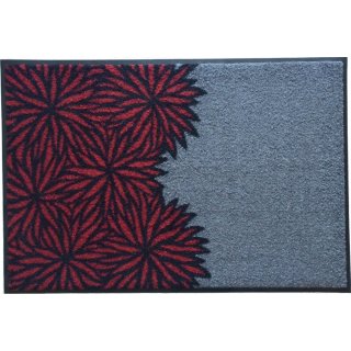 Waschbare Fußmatte - Dahlia Redish 50x75 cm Fußabstreifer Wash+Dry