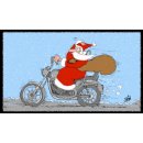 Türmatte Abtreter Weihnachtsmann auf Motorrad - Uli...
