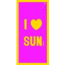 Strandtuch Mikrofaser - I Love Sun ca 180x90 cm