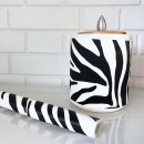 Klebefolie - Möbelfolie Zebra - schwarz weiss -  45 cm x 200 cm Wildlife