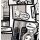Klebefolie - Möbelfolie Comic Style - schwarz weiss -  90 cm x 200 cm Dekorfolie