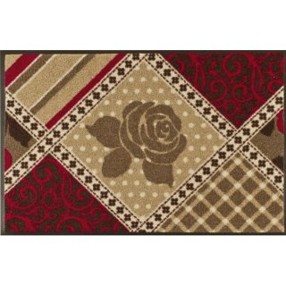 Waschbare Fußmatte - Cottage Roses - Rosen 75x120 cm Wash+Dry