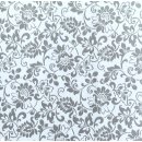 Klebefolie Ornamente Barock - Möbelfolie Silber Grau -  45 cm x 200 cm