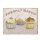 Blechschild - Cupcakes freshly baked - Schild im Antik Look - Metallschild ca 34 x 26 cm