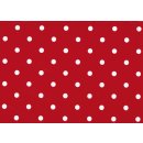 Klebefolie - selbstklebende Möbelfolie Rot Punkte  - Dots -  45 cm x 200 cm