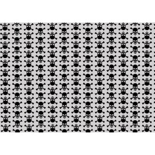 Klebefolie - Möbelfolie Totenkopf Skull - silber schwarz -  45 cm x 200 cm