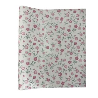 Klebefolie Rosa Blümchen - Möbelfolie - Biedermeier Look Fantasie Claire -  45 cm x 200 cm