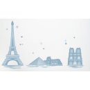 Wandtattoo Paris Frankreich grau - Wanddekoration XXL