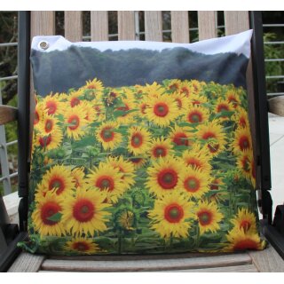 Gartenkissen Sonnenblumen - ca 45 x 45 cm - Outdoor Kissen