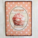 Blechschild - Cupcakes for all - Schild im Antik Look - Metallschild