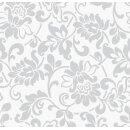 Klebefolie Ornamente Barock - Möbelfolie Silber Grau 0,675 m x 15 m