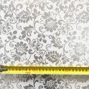 Klebefolie Ornamente Barock - Möbelfolie Silber Grau 0,675 m x 15 m