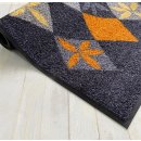 Fußmatte waschbar - Granite Blossom - Rauten Blumen - wash+dry ca 75x120 cm