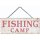Blechschild - Fishing Camp - Schild im Antik Look - Metallschild