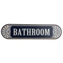 Blechschild - Bathroom - Badezimmer Schild im Antik Look...