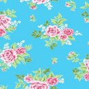 Klebefolie - Möbelfolie - Rosy blau - Rosen - 0,90 m...