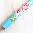 Klebefolie - Möbelfolie - Rosy blau - Rosen - 0,90 m x 15 m Selbstklebefolie