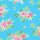 Klebefolie - Möbelfolie - Rosy blau - Rosen - 0,90 m x 15 m Selbstklebefolie