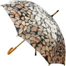 Regenschirm - Stockschirm - Kaminholz - Holzscheite